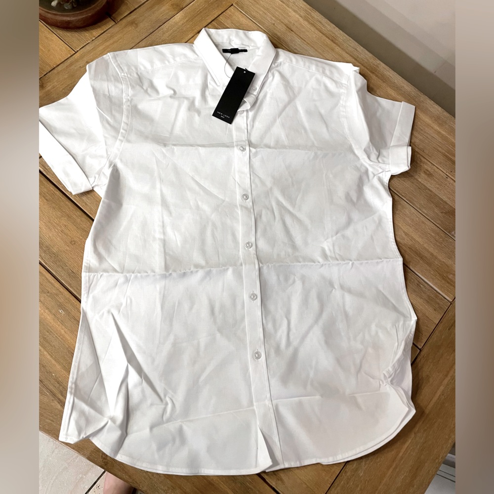 New look mens size x large button down shirt
